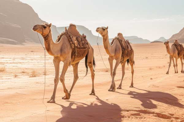 wadi rum Camels